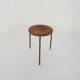 Teak and metal tripod stool, Denmark 1960's