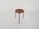 Teak and metal tripod stool, Denmark 1960's