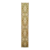 Vintage Turkish Oushak Handmade Wool Cotton Yellow Runner Rug 59x378