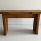 Brutalist wooden bench