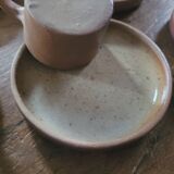 Genuine stoneware cups and saucers