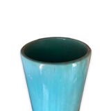 Umbrella holder in blue ceramic signed clément massier 1900-1920