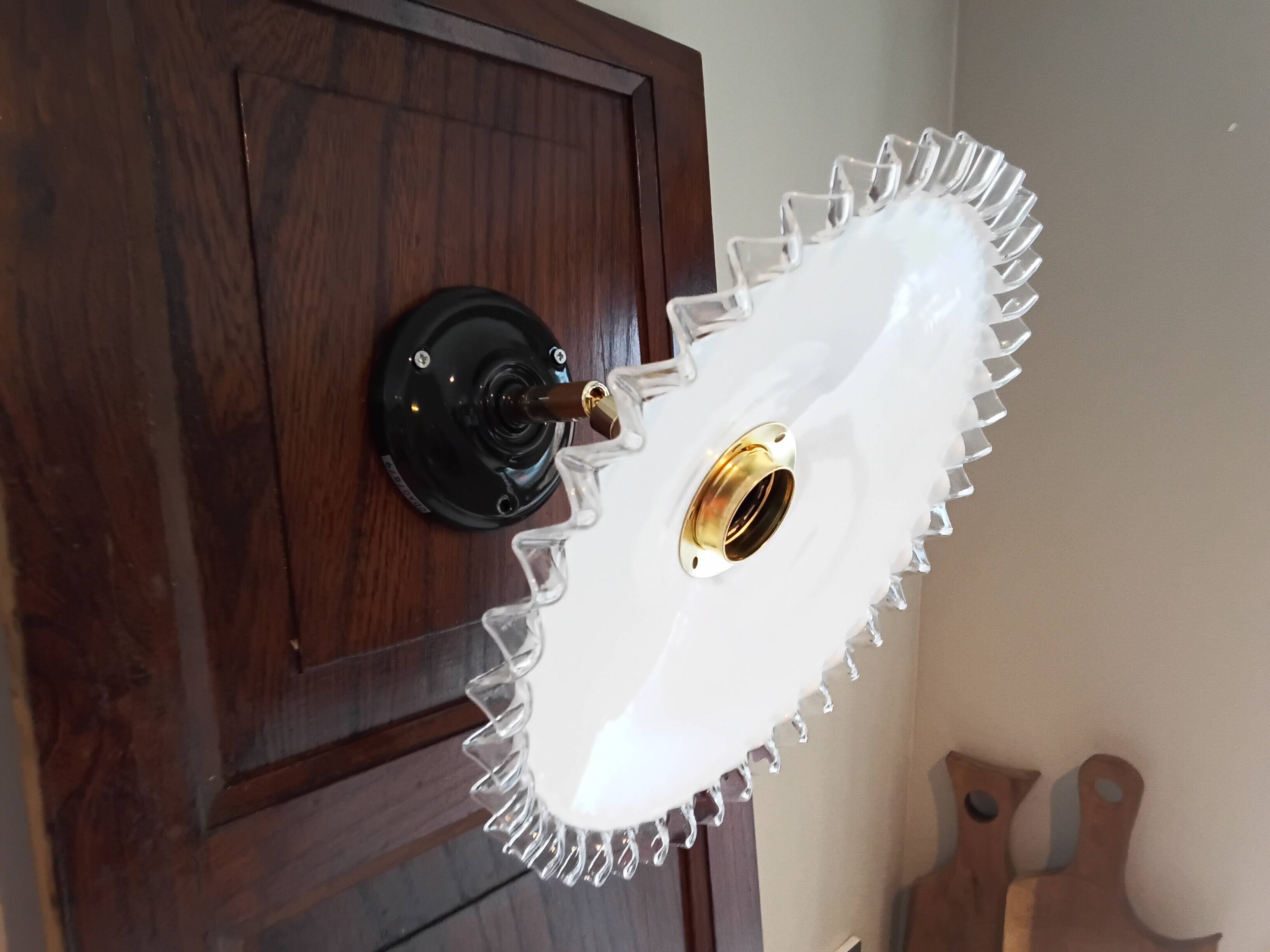 Vintage opaline wall light