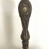 Old gilded bronze lamp base with Louis XV style rocaille decoration