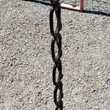 Vintage floor lamp from the 50s in blackened iron in the shape of a chain