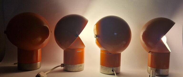 Set of Four Rare Table Lamps Astronaut Kamenicky Senov, Space Age, 1970s