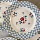 Set of 8 flat plates Digoin Sarreguemines 30s 40s