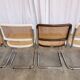 Set of 4 vintage cesca dining chairs / 2 brown 2 white / cane seat mid-century
