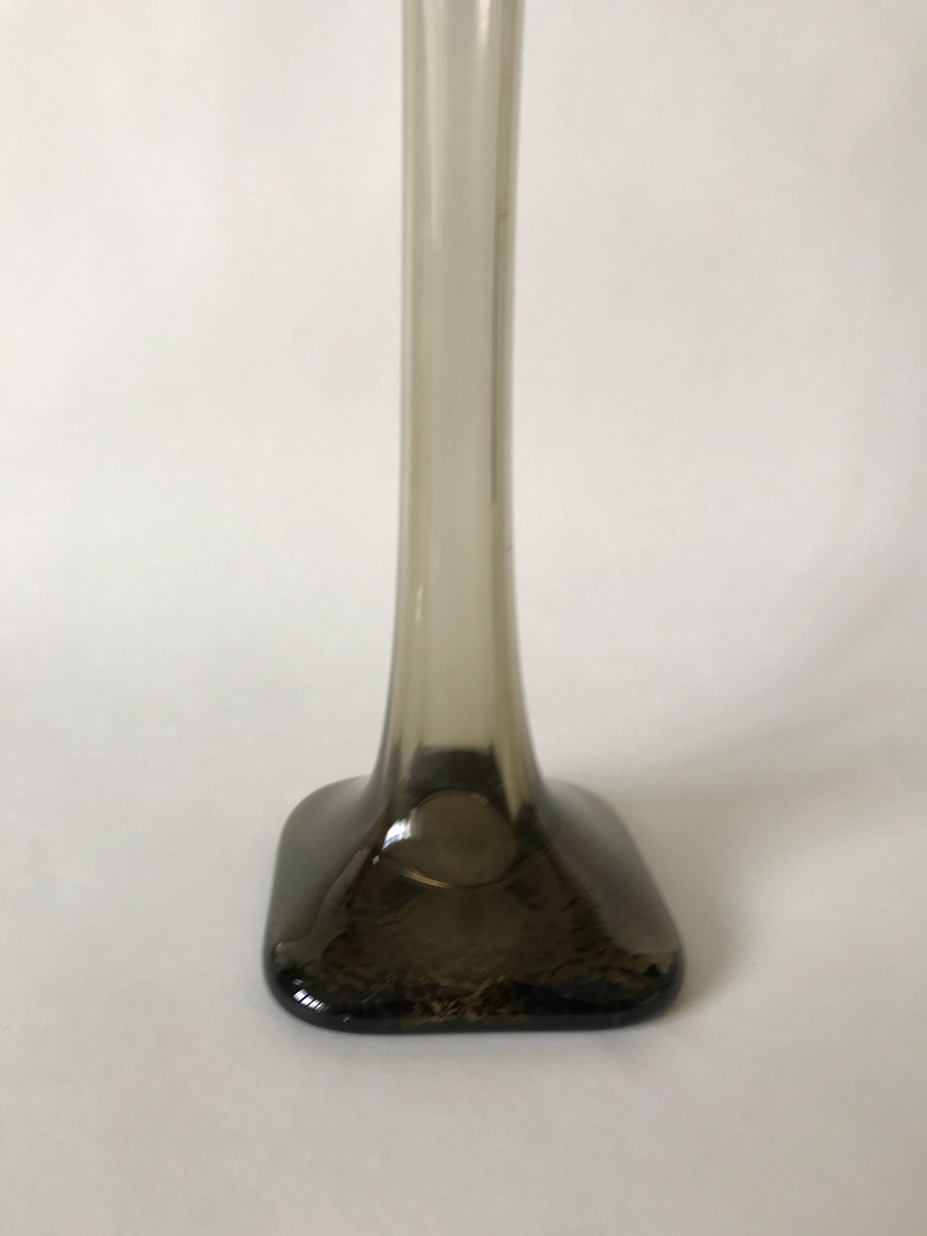 Designer glass soliflore vase from the 70s and 80s
