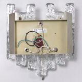 Crystal ice glass wall lamp design by J. T. Kalmar 1960