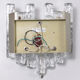 Crystal ice glass wall lamp design by J. T. Kalmar 1960