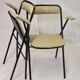 Pair of folding chairs with vintage armrests, 70s