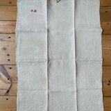 Set of 6 antique monogrammed linen tea towels