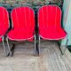 Ensemble de 4 chaises métal design italien