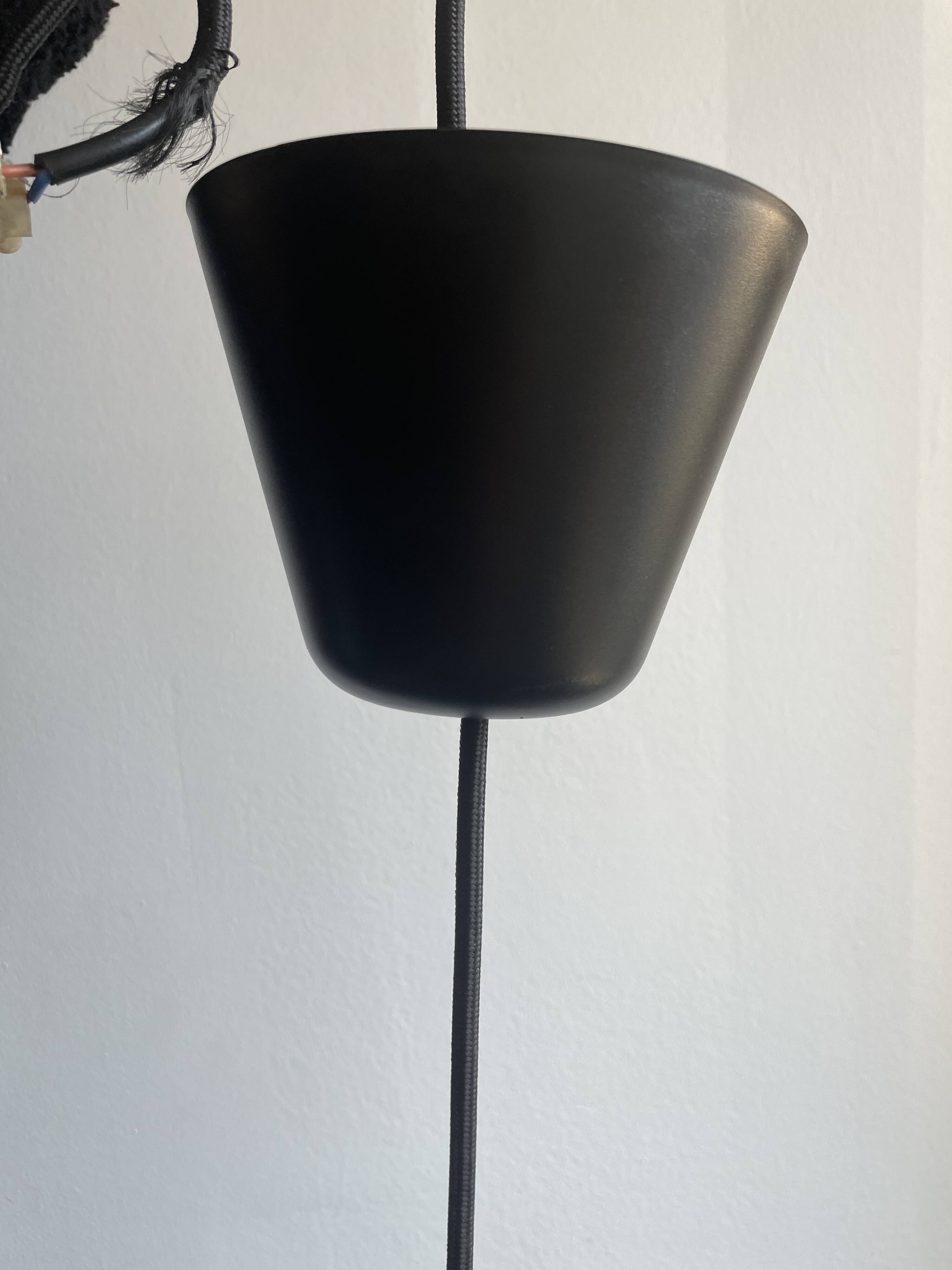 Scandinavian style black metal pendant light