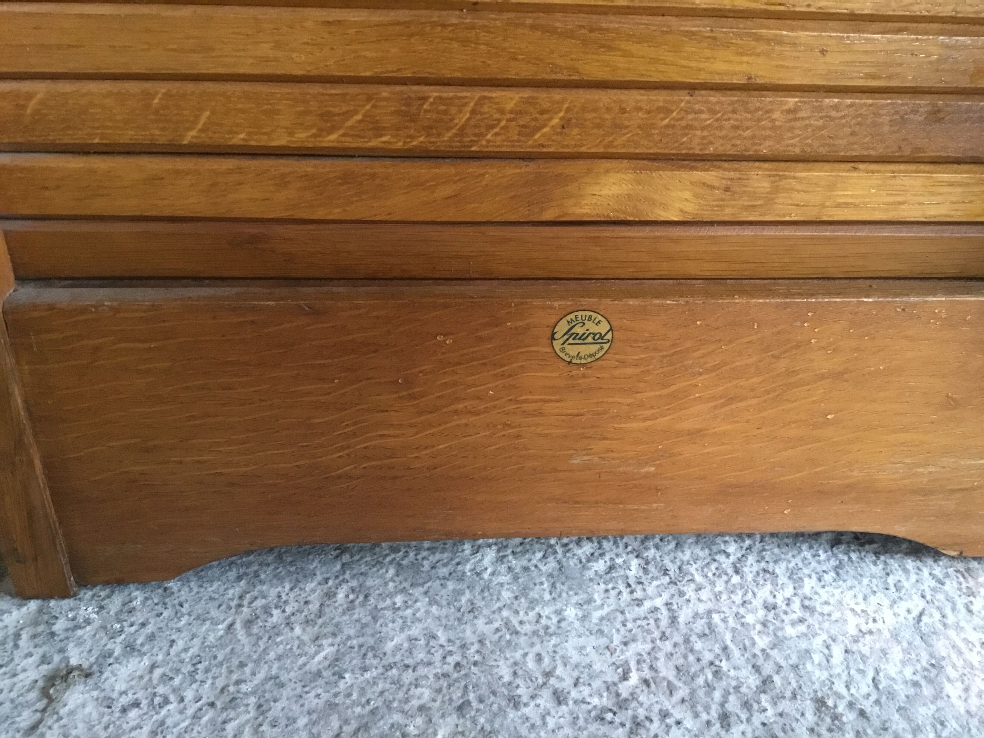 Large Spirol curtain binder - light oak - vintage - 1960