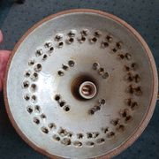 Brutalist hanging lamp in ceramic, Denmark, 1960s-1970s