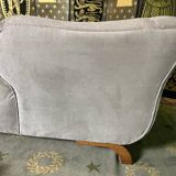 Art Deco era meridian in taupe velvet