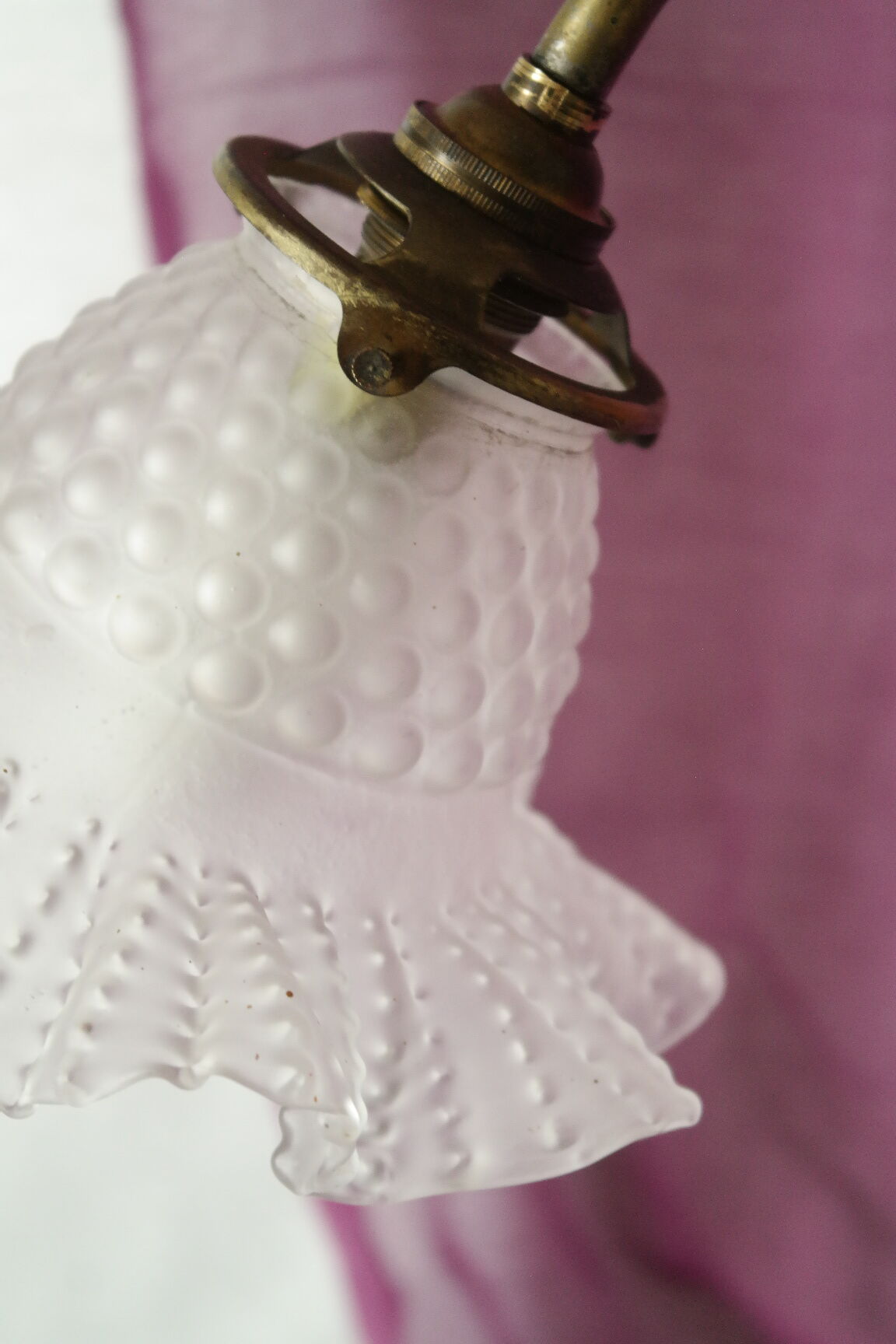 Lampe tulipe articulée art nouveau laiton