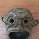 Ancien cendrier en bronze "Face du diable"
