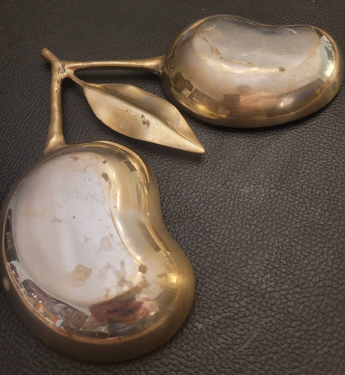 Double brass pocket tray