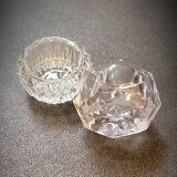 Vintage crystal salt and pepper shakers