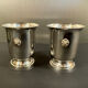 Pair of egg cups – lion heads – Empire style