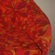 Vintage hull chair, multi-coloured floral fabric, Germany 1970s