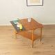 Elegant serving trolley made of fine teak wood with folding function, Gemla, Sweden, 1960s