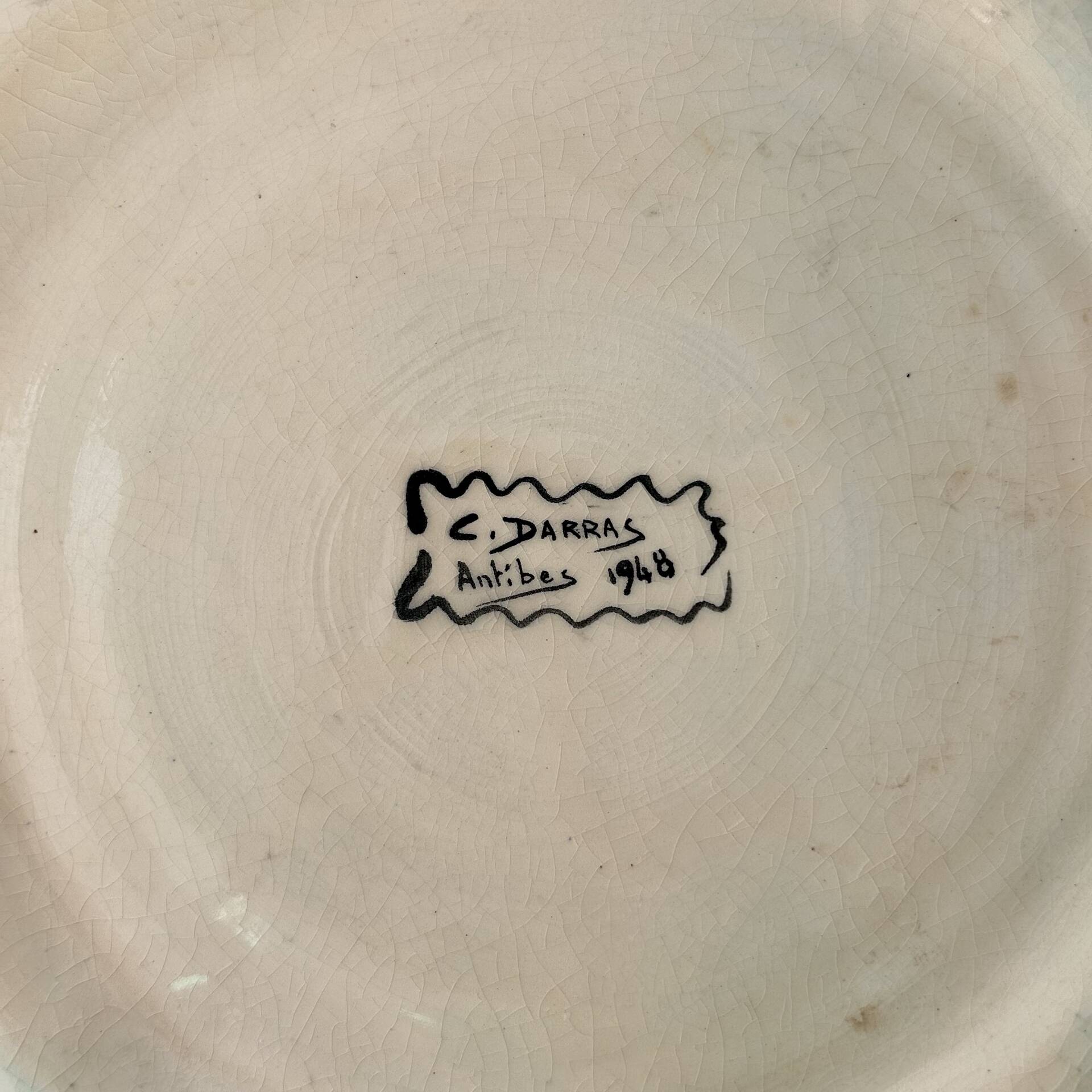 Large dish C. Darras Antibes 1948