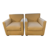 Pair of armchairs inspired by Jean-Michel Frank