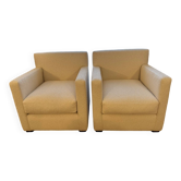 Pair of armchairs inspired by Jean-Michel Frank