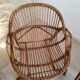 Fauteuils coquilles en rotin