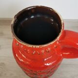 Red Vase Scheurich Vintage