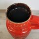 Red Vase Scheurich Vintage
