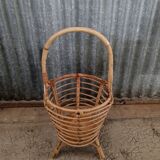 Vintage rattan wicker basket