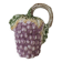Pichet vintage en barbotine grappe de raisin violette