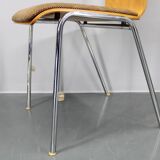 1970s Set of Four Plywood Chairs with Fabric Upholstery , Germany