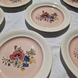9 assiettes plates en porcelaine villeroy et boch modele 1584 25 cm