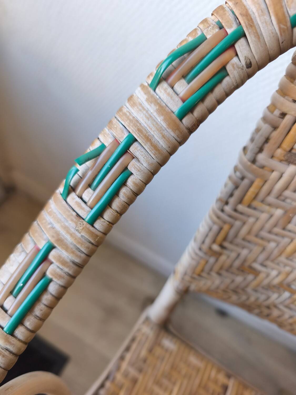 Vintage rattan armchair