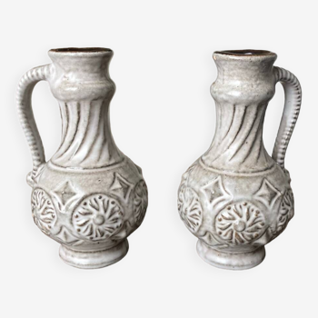 Paire de vases en céramique vintage West Germany