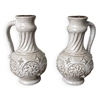 Paire de vases en céramique vintage West Germany