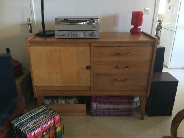 French vintage buffet oak furniture 50/60