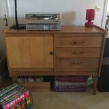 French vintage buffet oak furniture 50/60