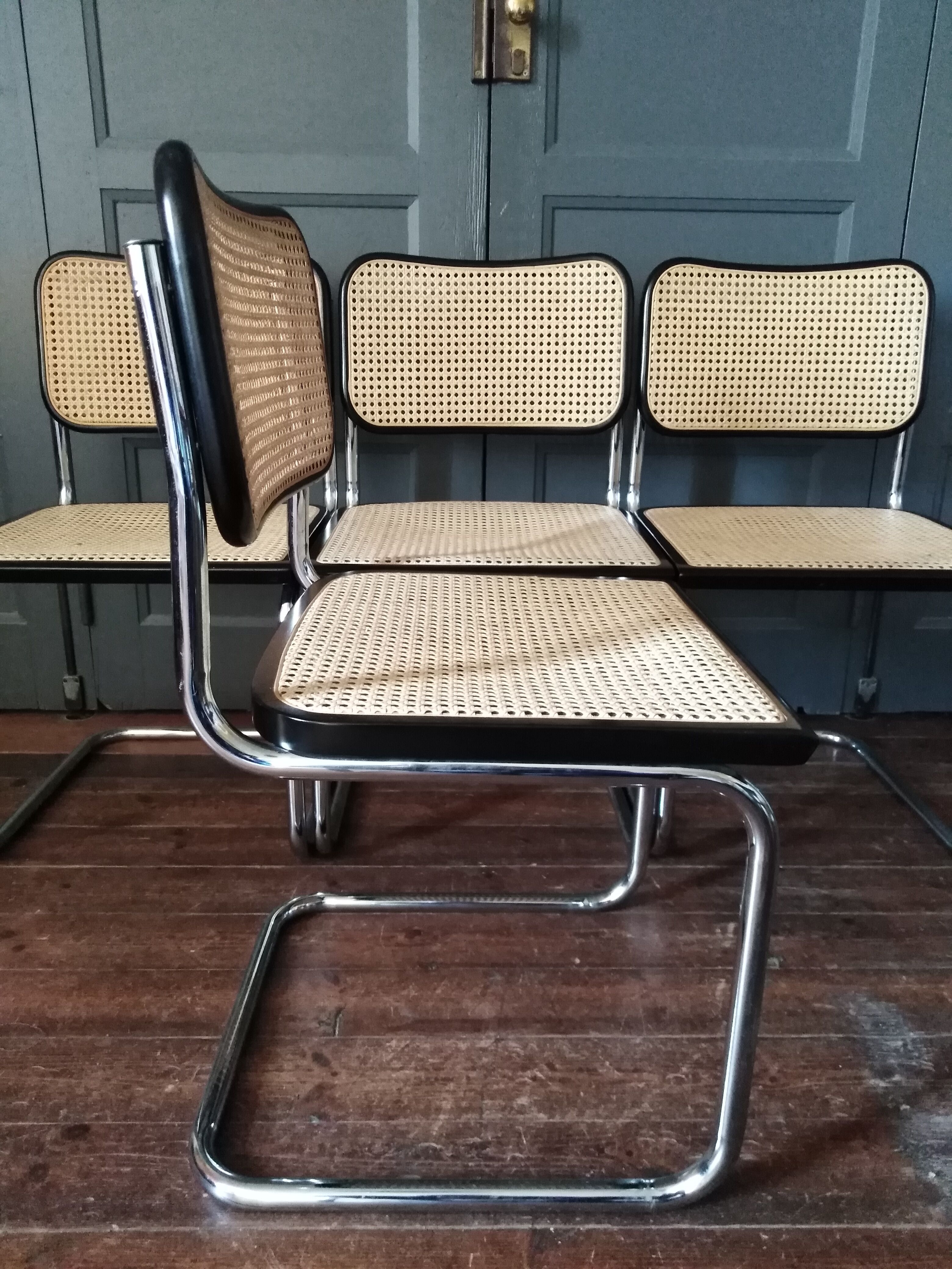 4 chairs Marcel Breuer B32 Cesca 1970