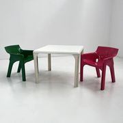 Stadio White dining table by Vico Magistretti for Artemide, 1970