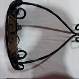 Twisted wrought iron console - 50s