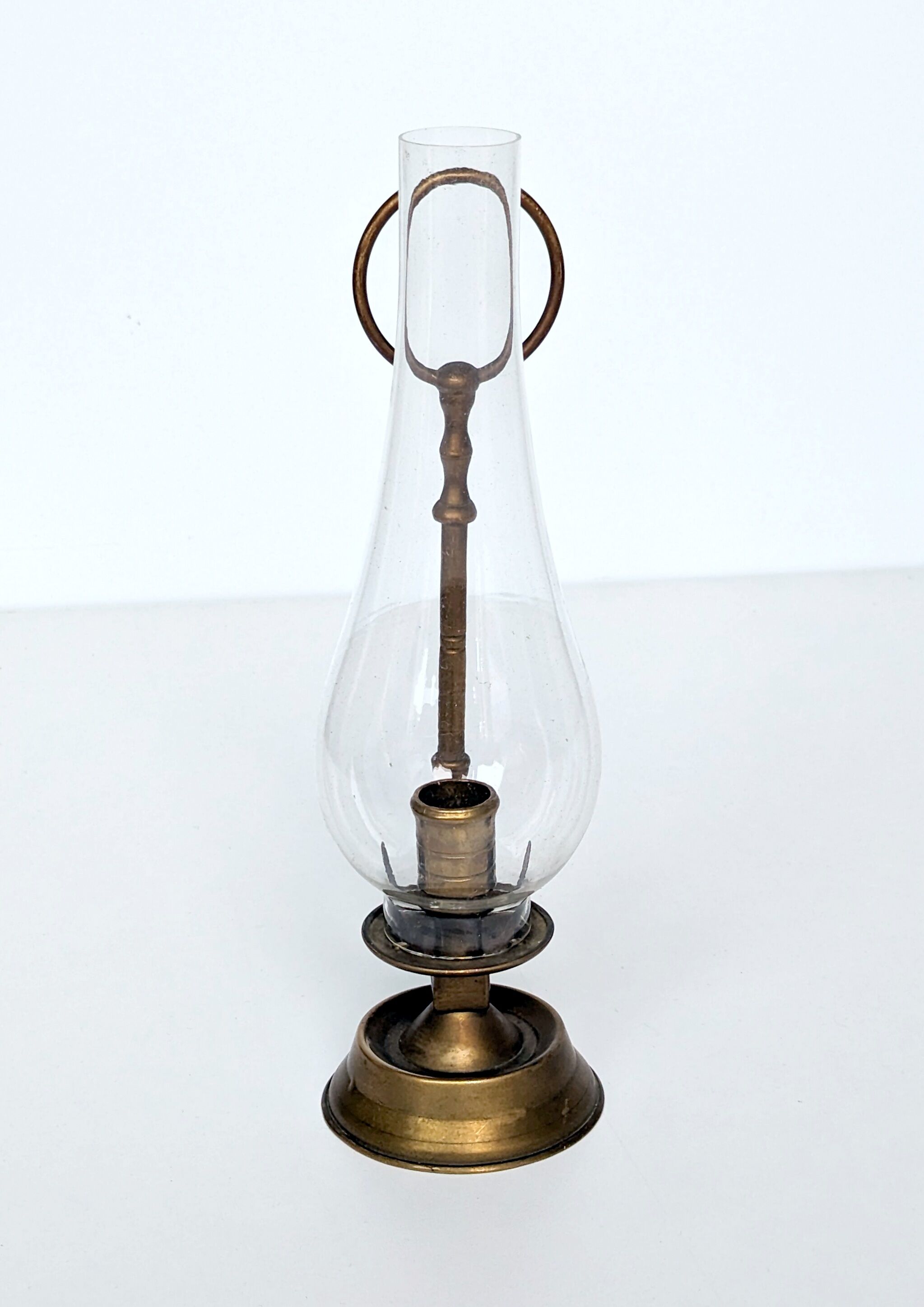 Victorian style chandelier, Brass candle holder with glass globe