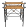 Tables d’appoint en fer forgé et rotin tressé