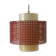 Suspended lamp in pink metal and plexiglass, Danish design, 1960s, Denmark.